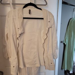 XCVI white jacket size L with mesh neck